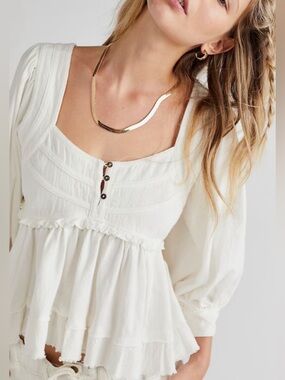 Free People Shelly top in white size M